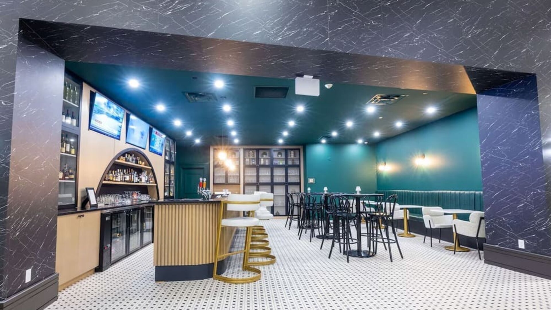 Hotel bar at DoubleTree By Hilton Calgary North.