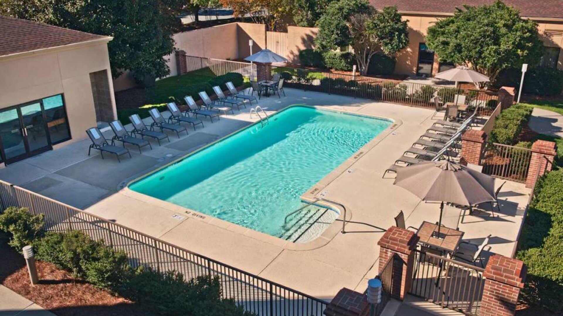 Outdoor pool at Sonesta Select Raleigh Durham Airport Morrisville.
