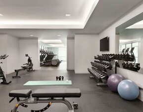 Fitness center at Embassy Suites By Hilton Atlanta Midtown.