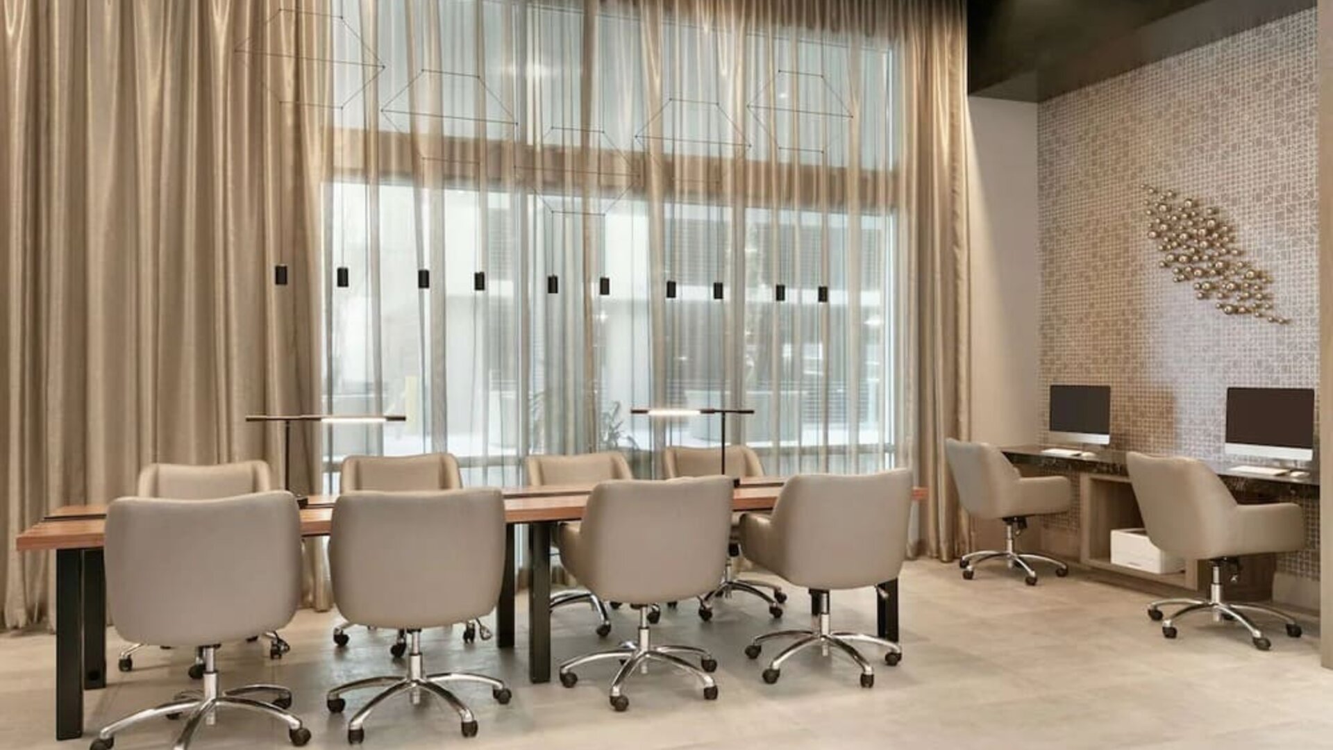 Meeting room at Embassy Suites By Hilton Atlanta Midtown.