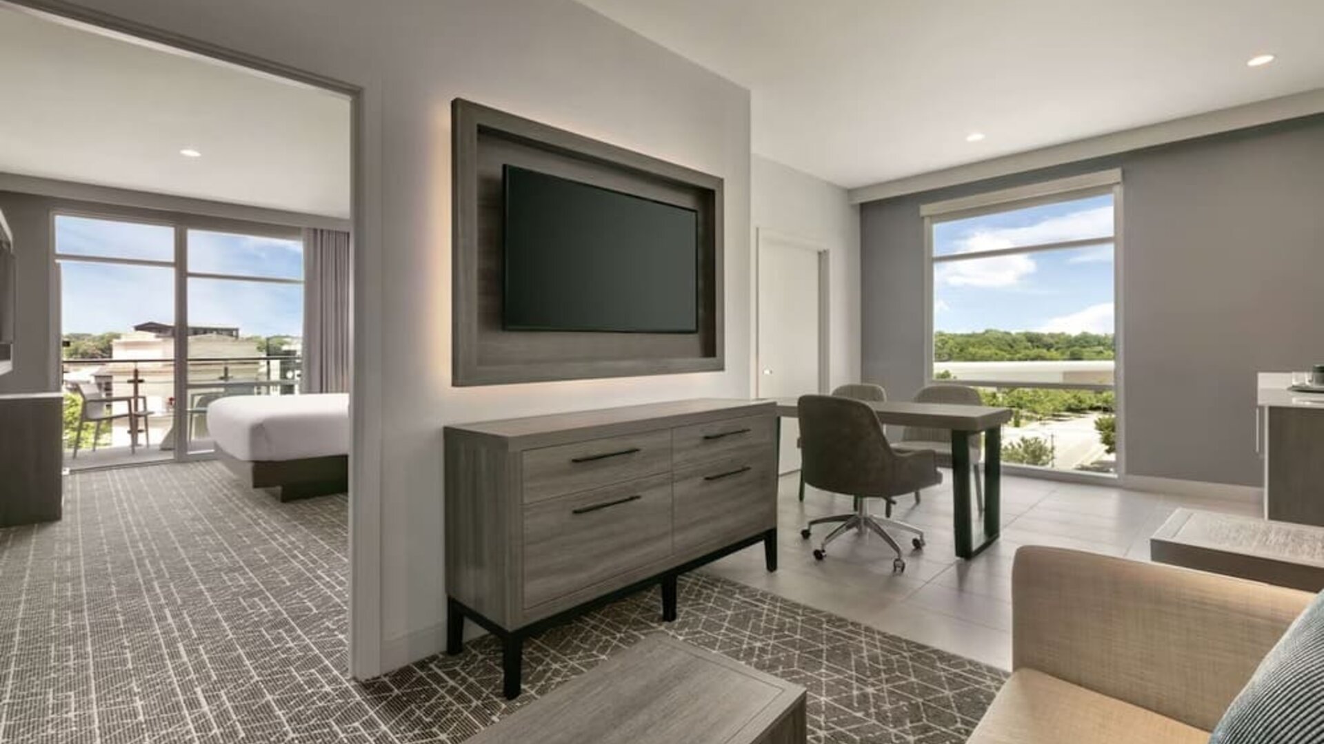 Day use room at Embassy Suites By Hilton Atlanta Midtown.