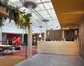 Reception hall at Motto By Hilton Rotterdam Blaak.