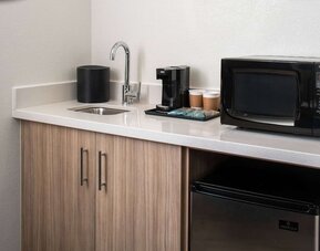 Coffee station at Sonesta Select Nashville Airport Suites.