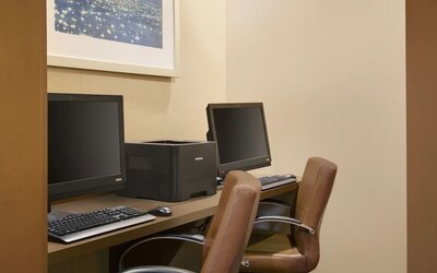 Business center at Hyatt Place Fremont/Silicon Valley.