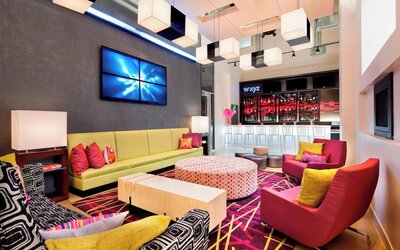 Hotel bar at Aloft Manhattan Downtown - Financial District.