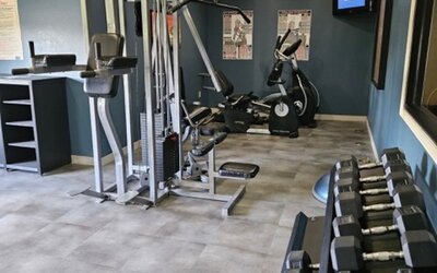 Gym at Wyndham Lake Charles.