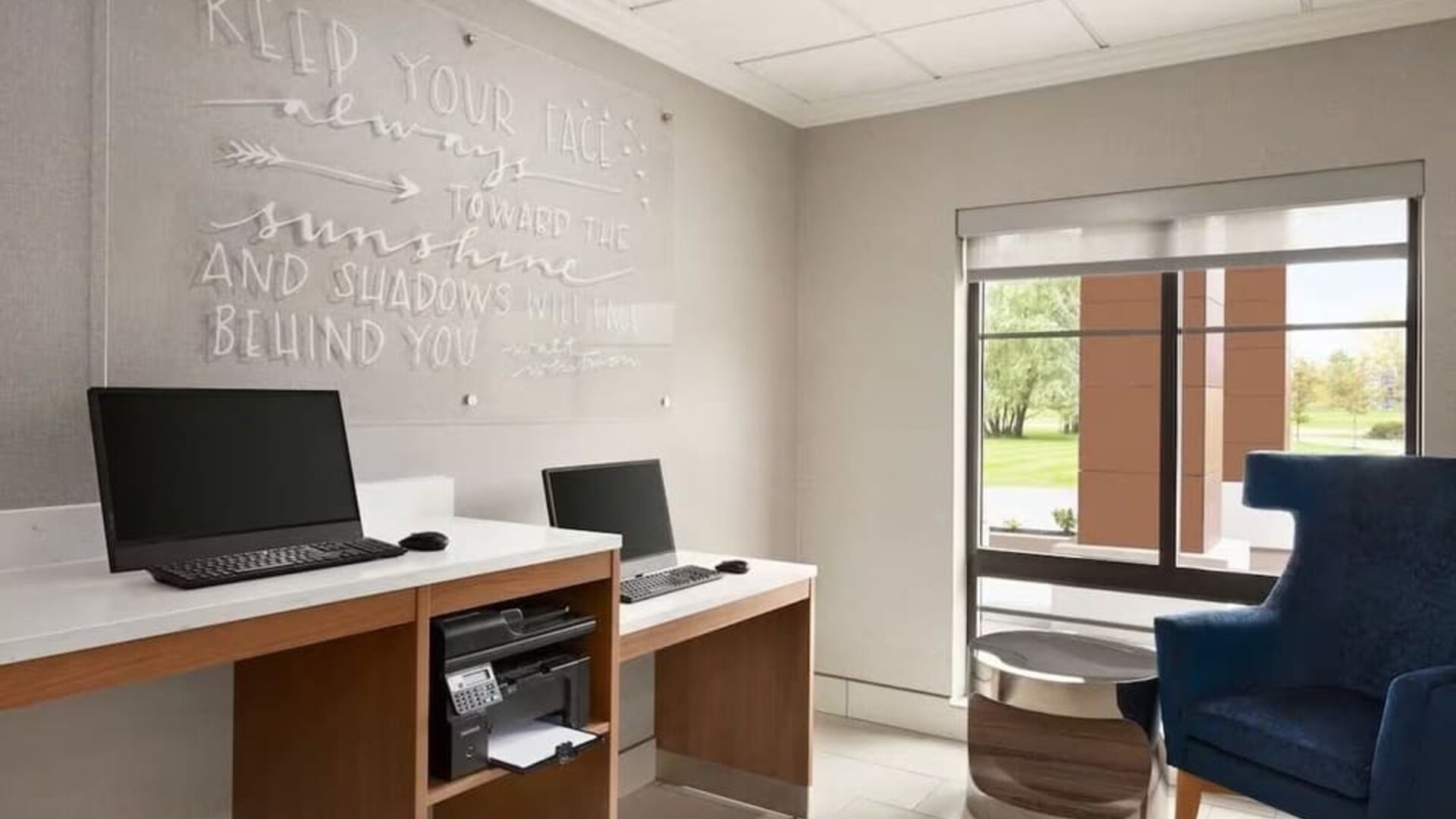 Business center at La Quinta Inn & Suites By Wyndham Lackawanna.