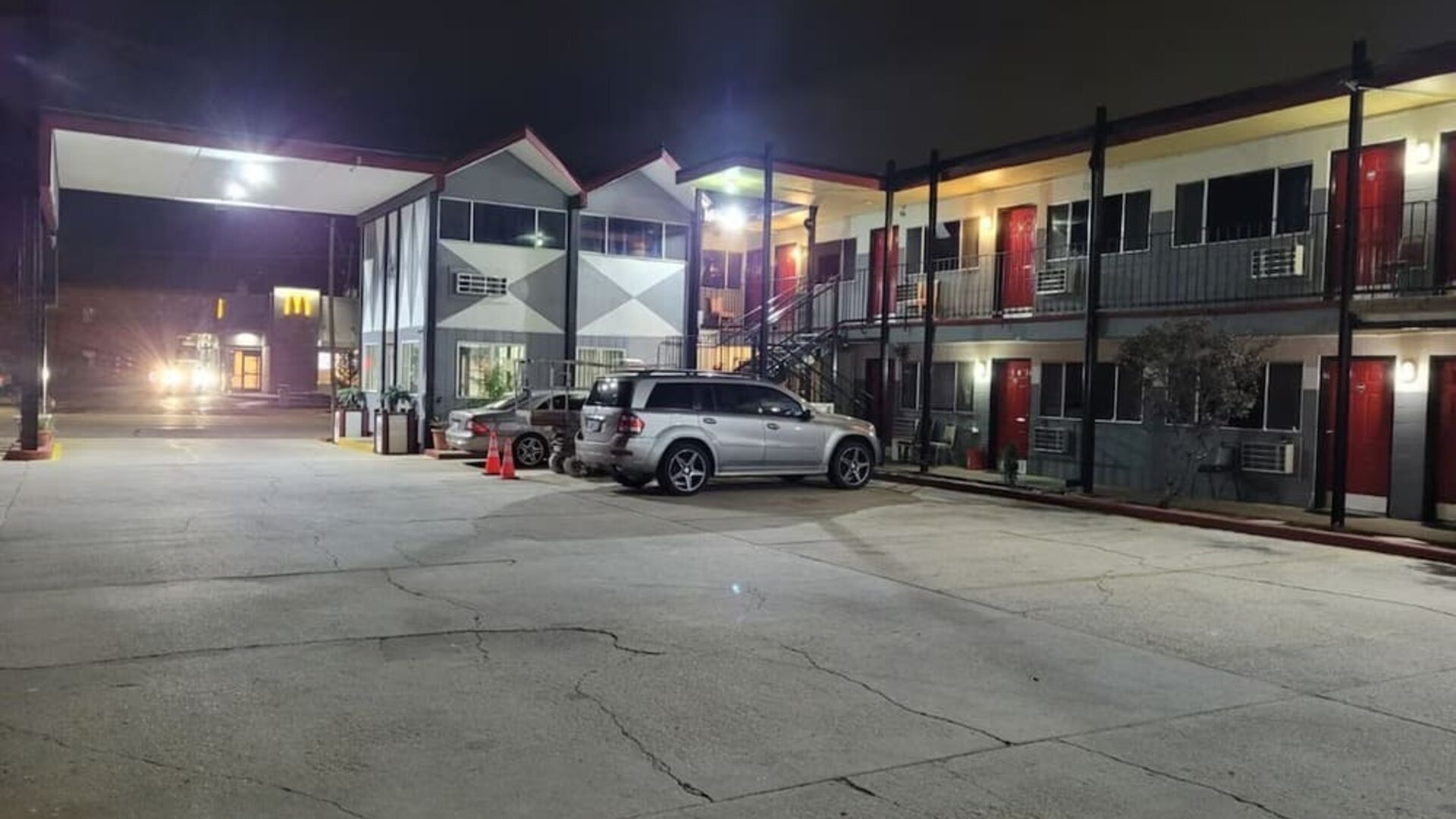 Parking available at Coratel Inn & Suites By Jasper Hutchinson.