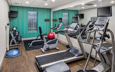 Fitness center at Holiday Inn Express Atlanta Airport - College Park By IHG.