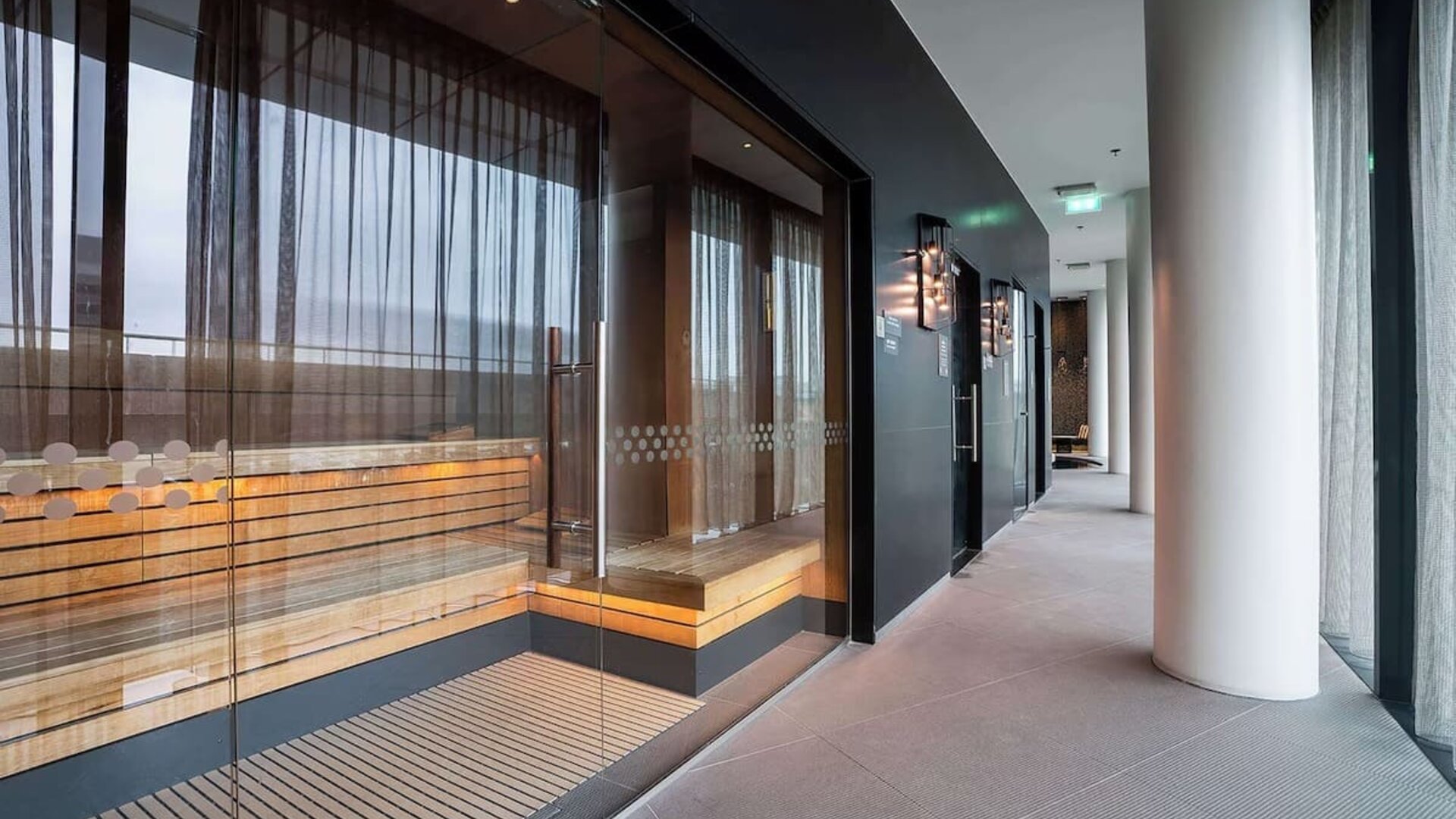 Steam room available at Hilton Amsterdam Airport Schiphol.