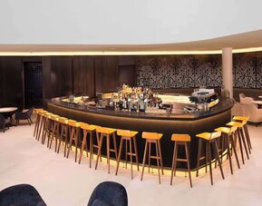 Hotel bar at Hilton Amsterdam Airport Schiphol.