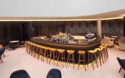 Hotel bar at Hilton Amsterdam Airport Schiphol.