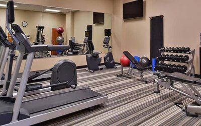 Gym at Candlewood Suites Pearland-Houston South.