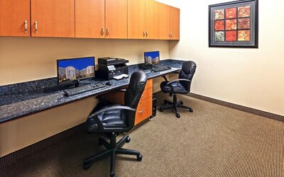 Business center at Candlewood Suites Pearland-Houston South.