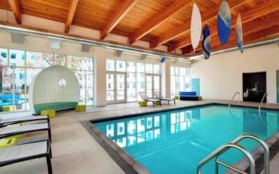 Refreshing indoor pool at Aloft SFO.