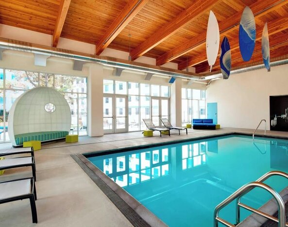 Refreshing indoor pool at Aloft SFO.