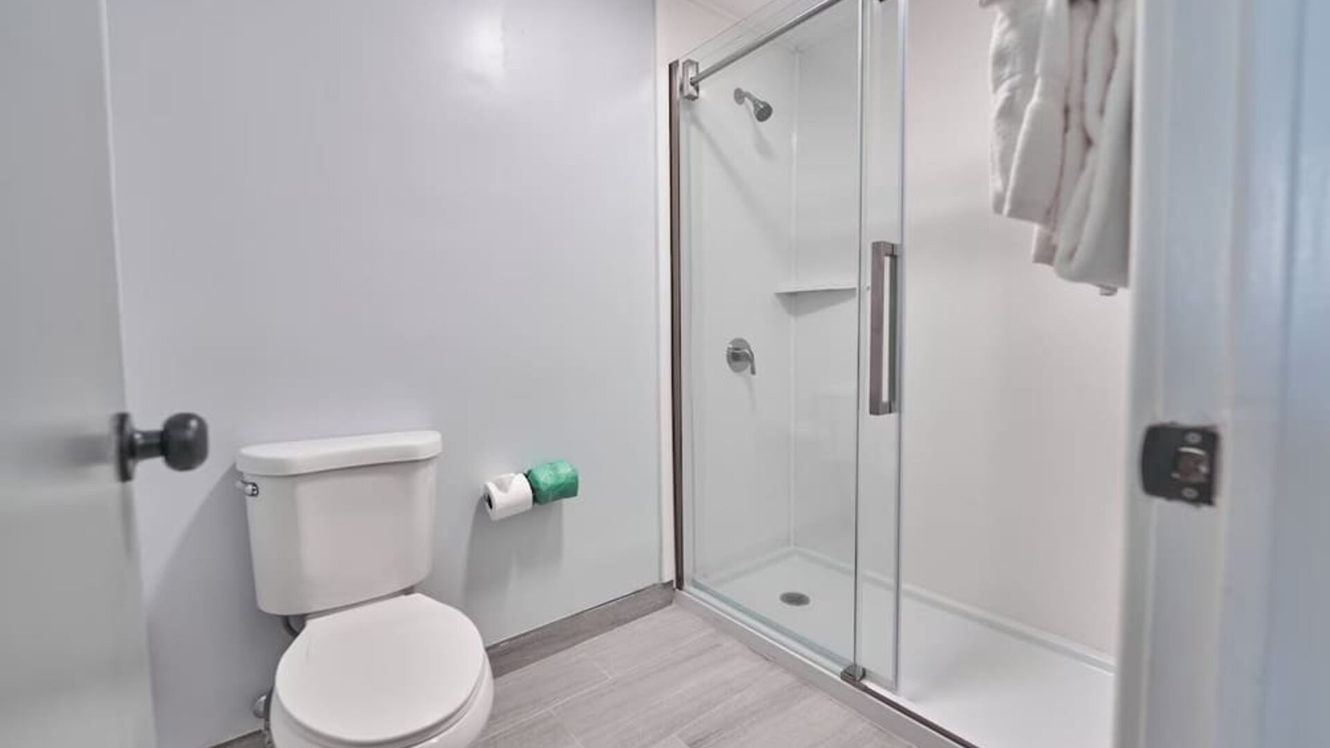 Bathroom at Hyannis Plaza Hotel.