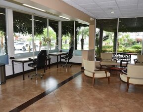Lobby seating at Ontario Airport Inn.