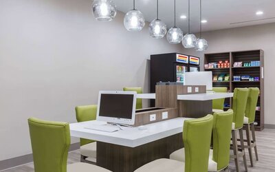 Dining room at Days Inn & Suites By Wyndham Houston NW Cypress.