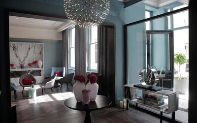 Lobby seating at The Chapter Lancaster Gate.