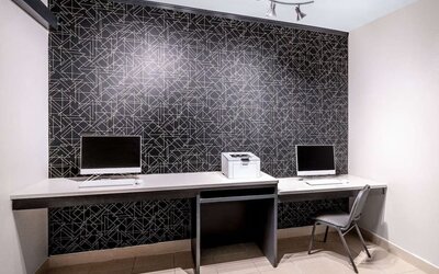 Business center at La Quinta Inn & Suites By Wyndham Roswell.