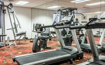 Fitness center at Clarion Inn I-94 Near Expo Center.