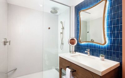 Guest bathroom at Hyatt Centric Isla Verde San Juan.