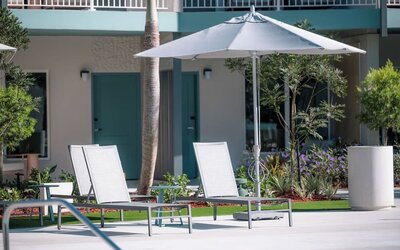 Sun loungers at Hyatt Centric Isla Verde San Juan.