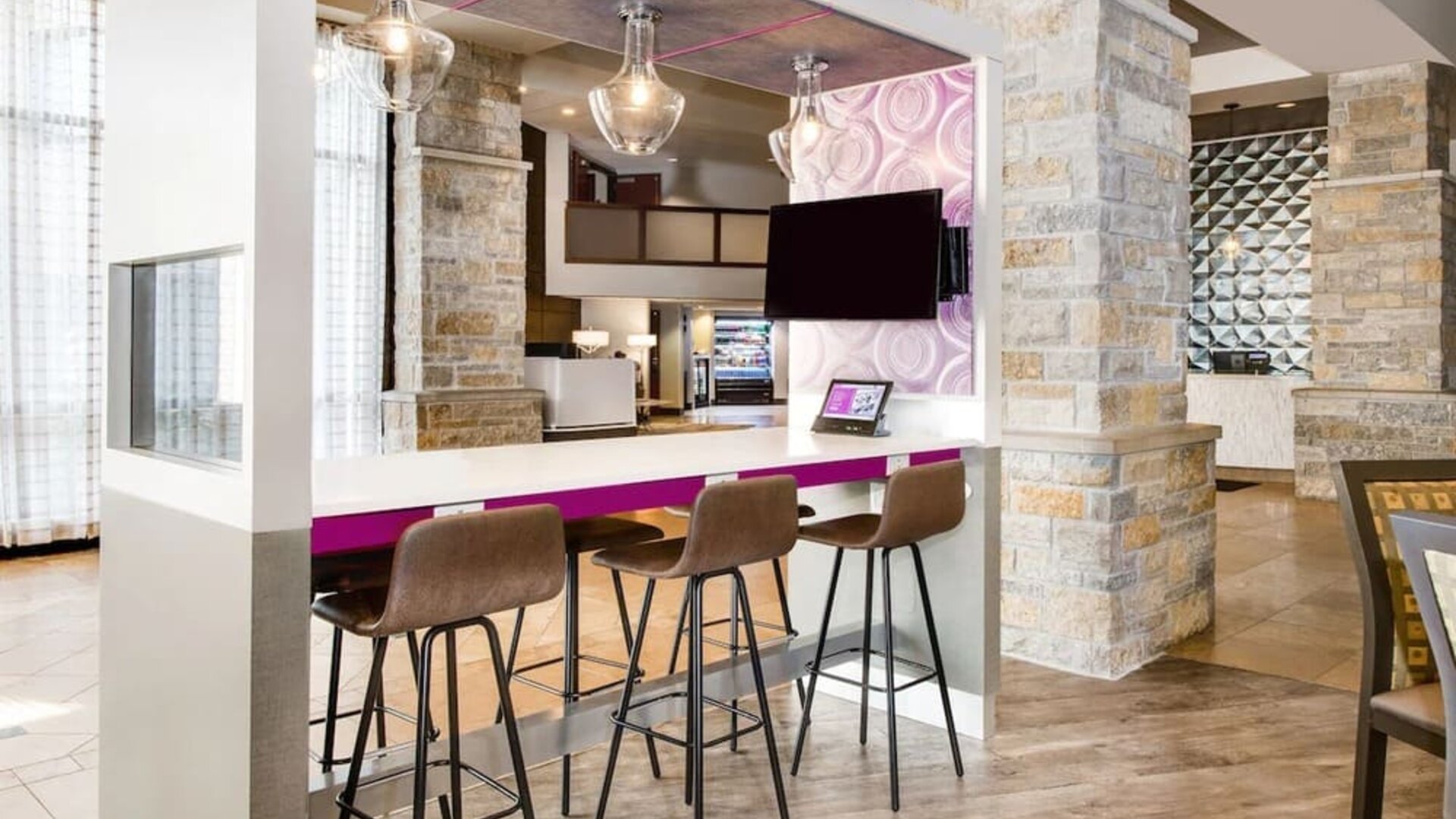 Hotel bar at Crowne Plaza Milwaukee Airport By IHG.