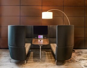 Work space at Crowne Plaza Milwaukee Airport By IHG.