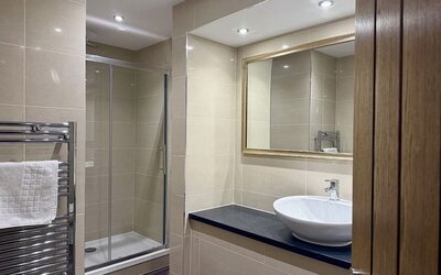 Guest bathroom at The Great Hallingbury Manor.