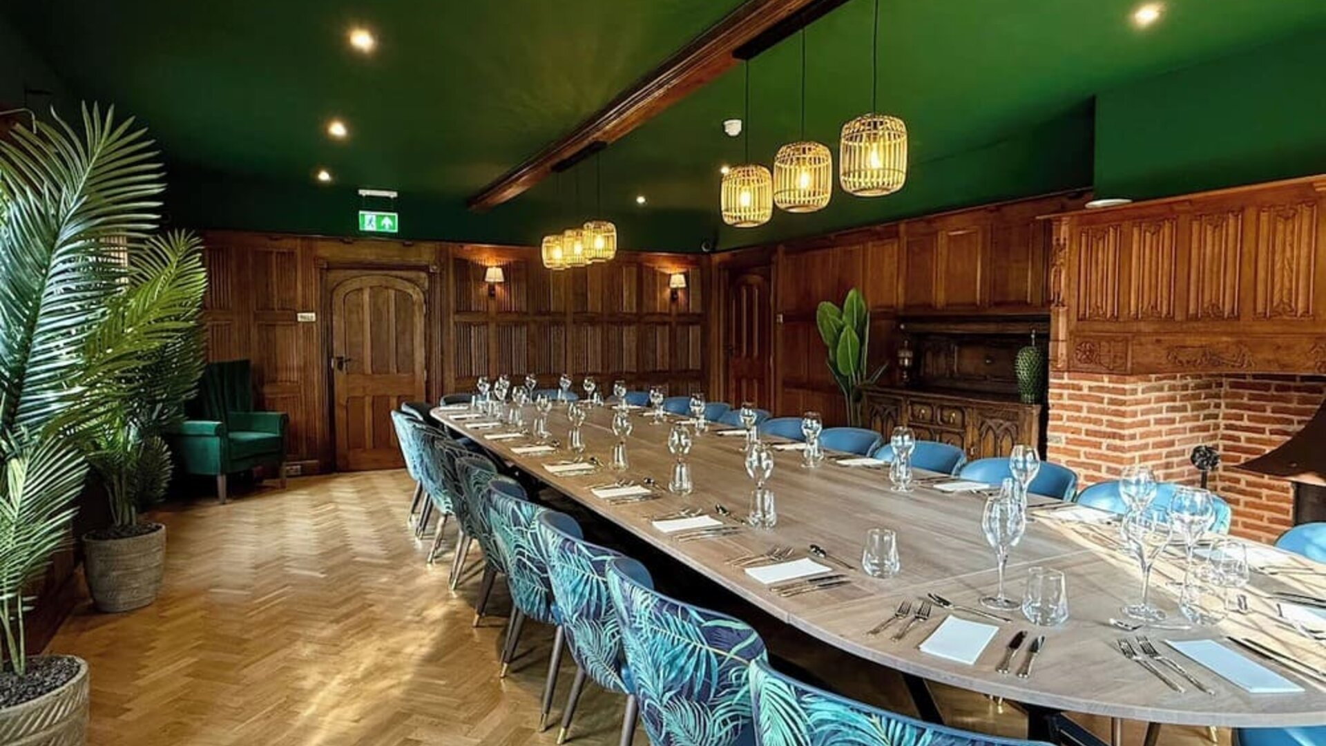 Dining room at The Great Hallingbury Manor.
