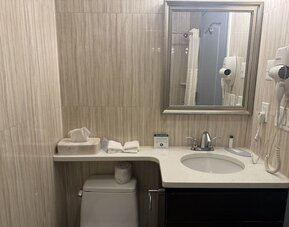 Guest bathroom at Grandview Hotel New York.