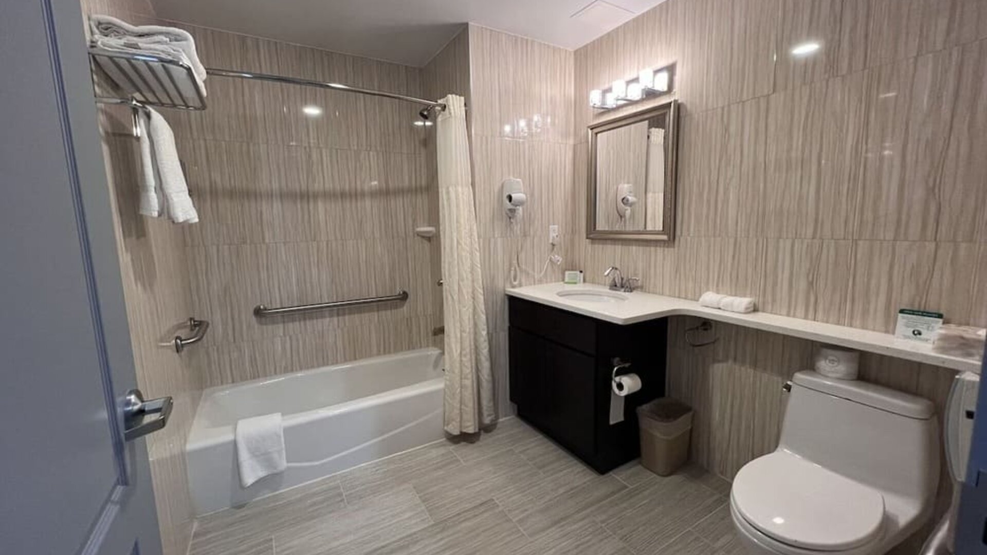 Guest bathroom at Grandview Hotel New York.