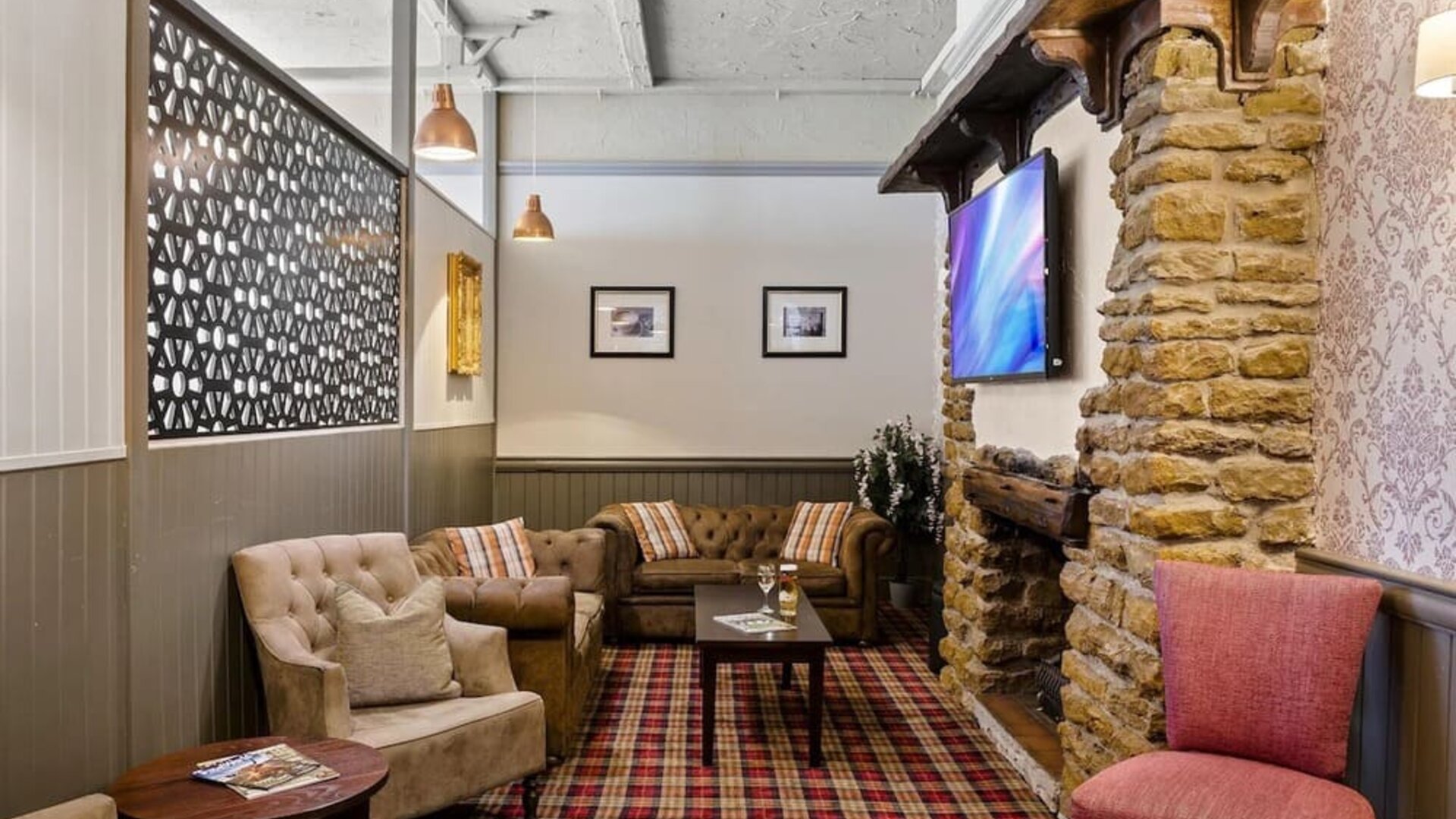 Indoor lounge at Dragonfly Hotel Bury St Edmunds.