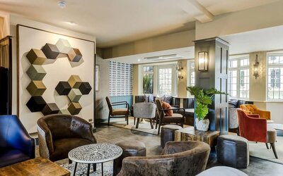 Lounge area at The George Hotel - Surya Hotels.