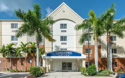 Hotel exterior at Candlewood Suites Fort Myers/Sanibel Island.