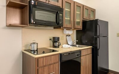Kitchen at Candlewood Suites Fort Myers/Sanibel Island.