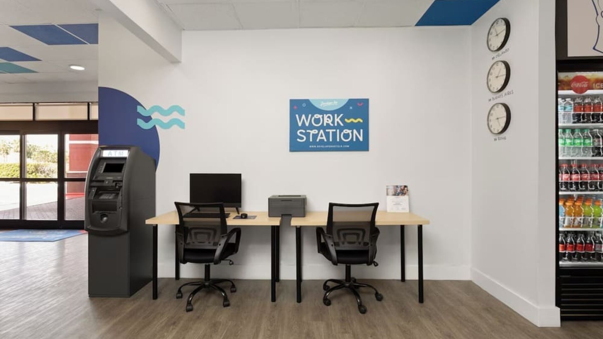 Work space at Developer Inn Downtown Orlando.