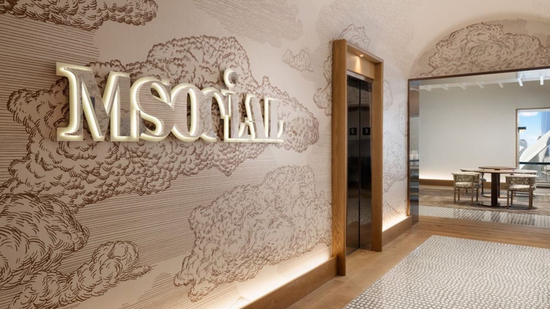 Lobby at M Social New York Downtown.