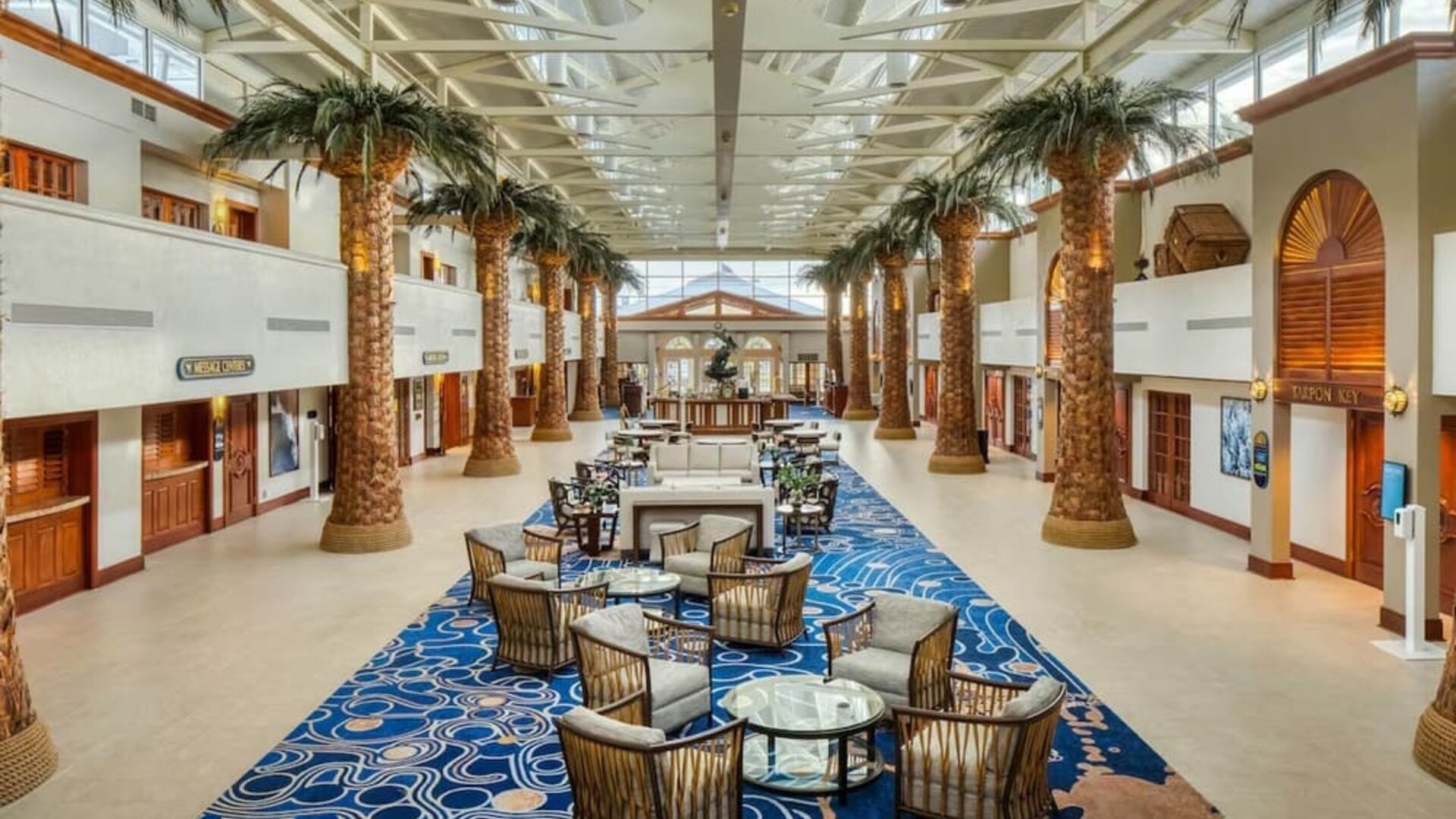 Lobby seating at Island Grand At TradeWinds.