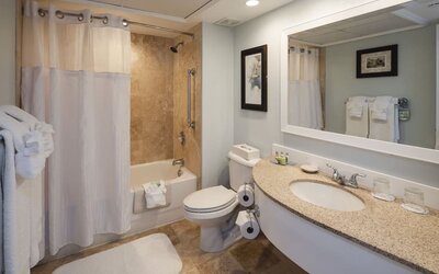 Guest bathroom at Island Grand At TradeWinds.