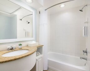 Guest bathroom at RumFish Beach At TradeWinds.