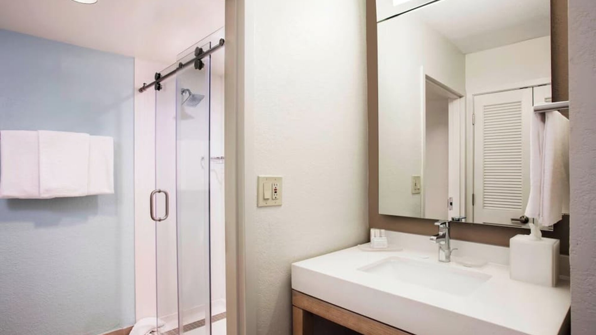 Bathroom at Courtyard by Marriott Myrtle Beach Barefoot Landing.