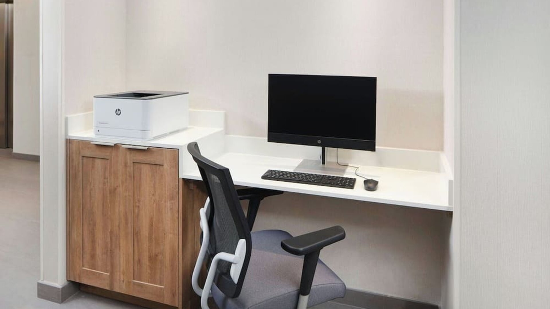 Work station at Fairfield By Marriott Inn & Suites Fort Lauderdale Northwest.