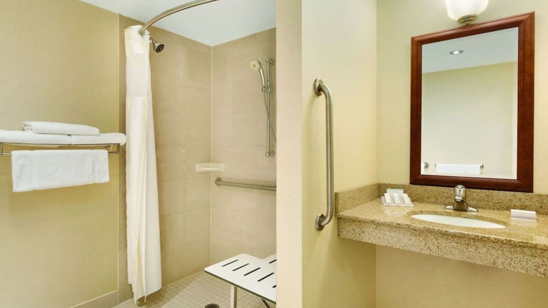 Bathroom at Hilton Garden Inn Niagara-on-the-Lake.