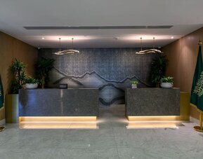 Reception at DoubleTree By Hilton Jeddah Al Andalus Mall.