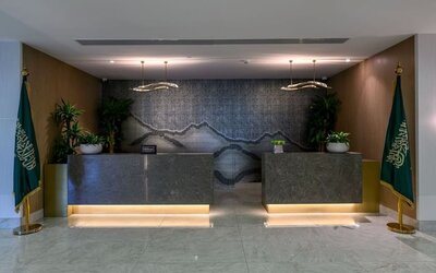 Reception at DoubleTree By Hilton Jeddah Al Andalus Mall.