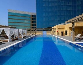 Outdoor pool at DoubleTree By Hilton Jeddah Al Andalus Mall.