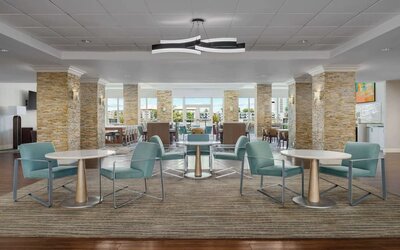 Lobby at Homewood Suites By Hilton Miami Airport-Blue Lagoon.